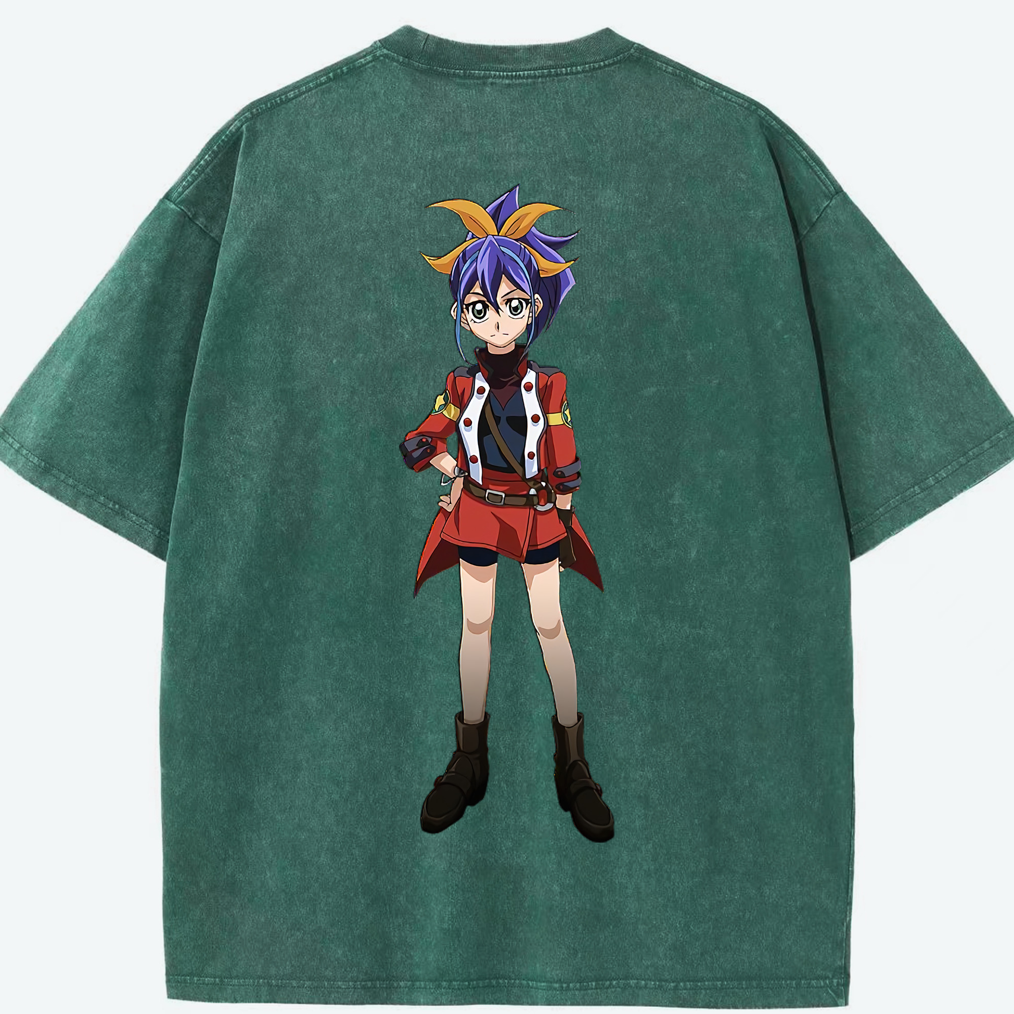 （画像用） 遊☆戯☆王 Yu-Gi-Oh! 綿100% ヴィンテージ風 半袖Tシャツ（背面プリント）